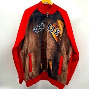 G-lll BOSTON RED SOX MENS SIZE XXL FULL ZIP WINDBREAKER RED BLUE JACKET